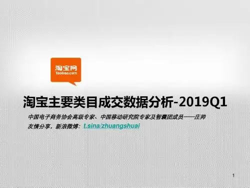 淘宝各行业销售额明细数据分析-庄帅分享-PPT精选文档