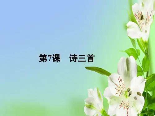 人教版高中语文必修二诗三首课件