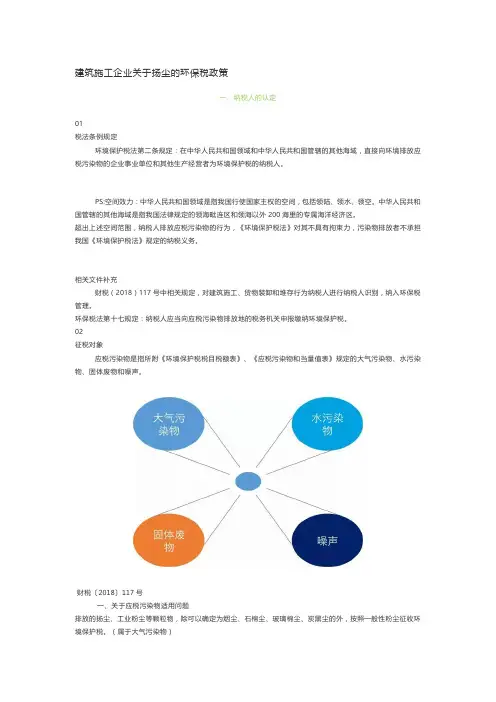 建筑施工企业关于扬尘的环保税政策