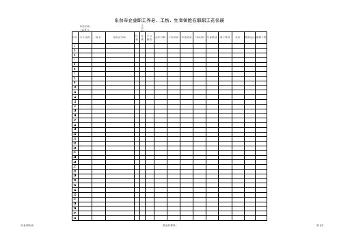 企业职工社会保险参保花名册(电子版)