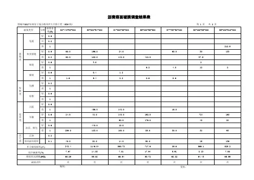 沥青路面调查及评价表