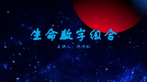 生命数字组合密码详解 ppt课件