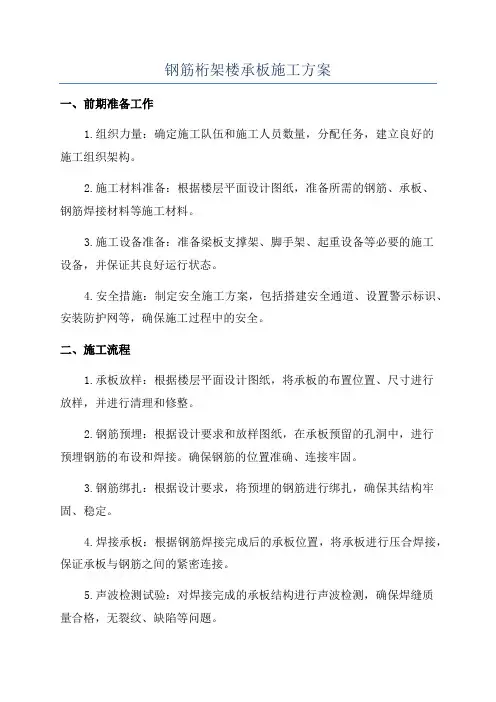 钢筋桁架楼承板施工方案