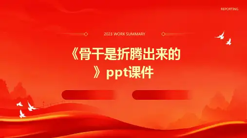《骨干是折腾出来的》课件