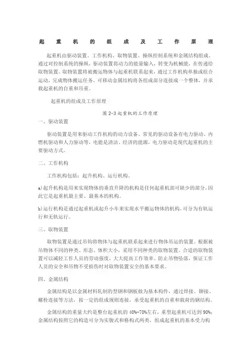 起重机的机械组成及工作原理