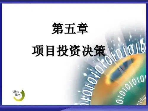 财务管理项目投资
