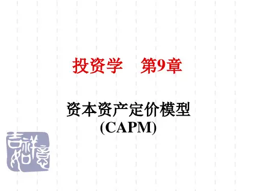 投资学资本资产定价模型
