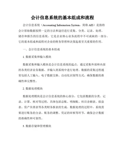 会计信息系统的基本组成和流程