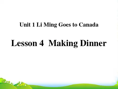 新版英语Lesson 4 Making Dinner-课件