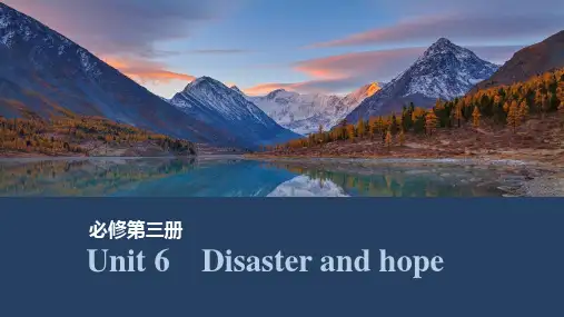 2025届高中 第三册Unit 6 Disaster and hope(共38张ppt)