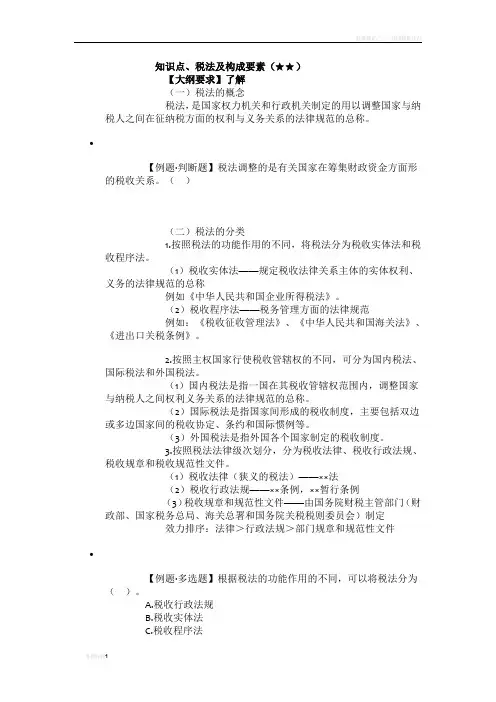 税法及构成要素