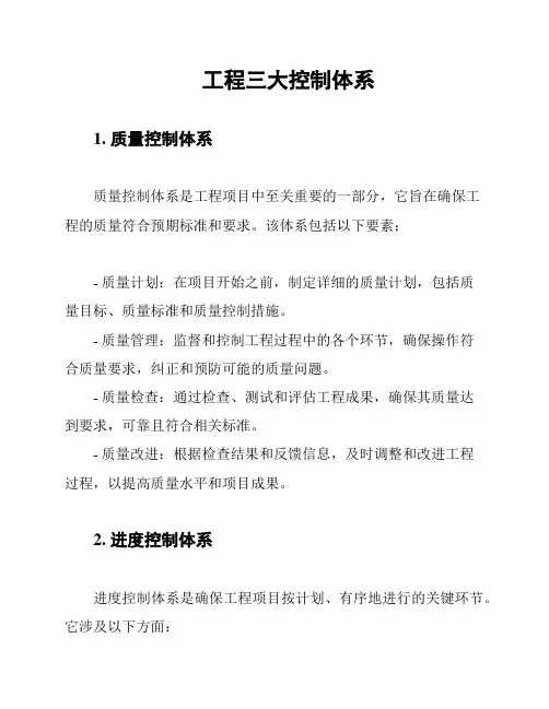 工程三大控制体系