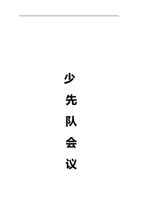 小学少先队会议记录