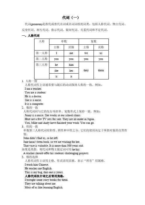 英语人称代词