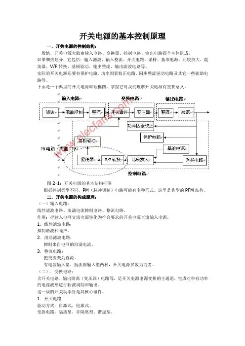 开关电源的基本控制原理