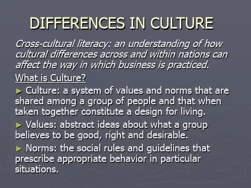Culture 国际商务 文化