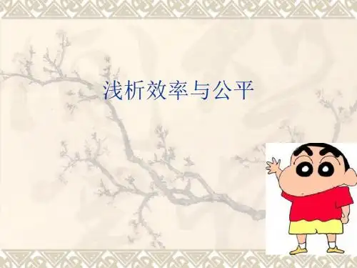 浅析效率与公平