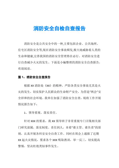 消防安全自检自查报告 2