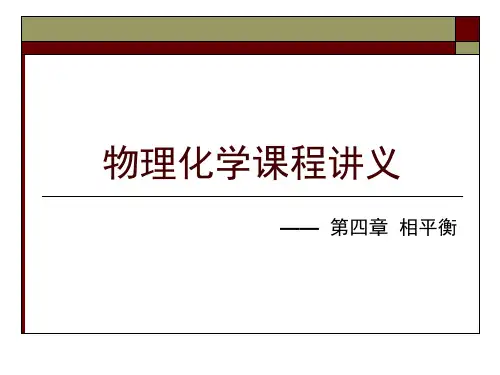 04-物理化学课程讲义-第四章1解析