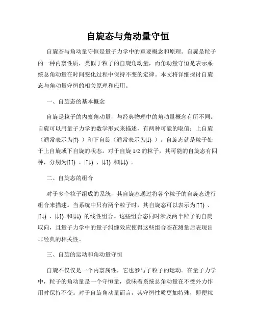 自旋态与角动量守恒