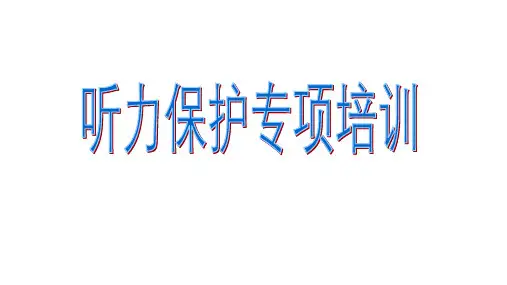 听力保护专项培训