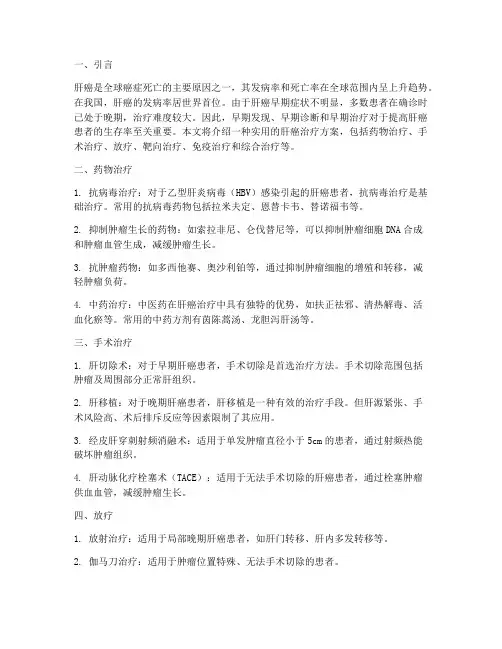 肝癌实用物件治疗方案