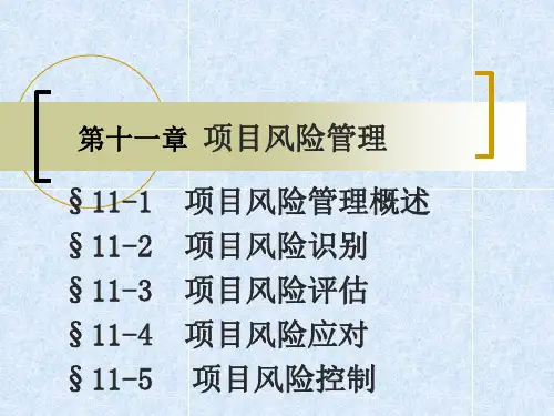 项目风险管理教材(PPT 44页)
