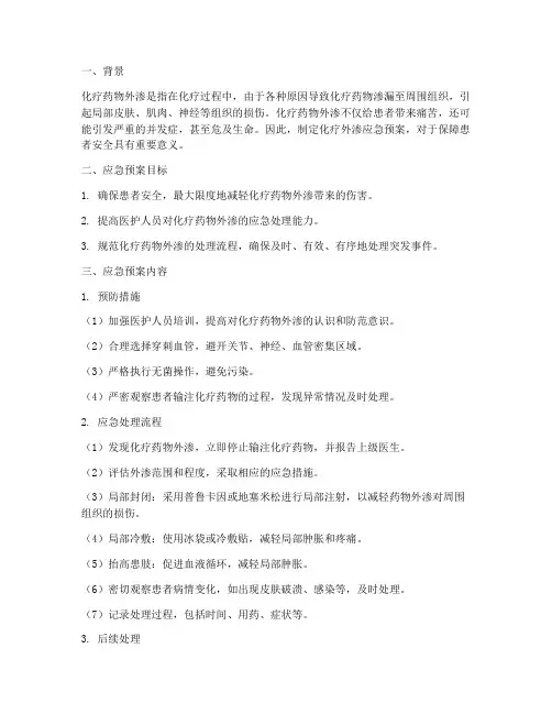 化疗外渗应急预案