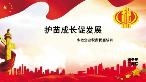 小微企业税收优惠政策PPT