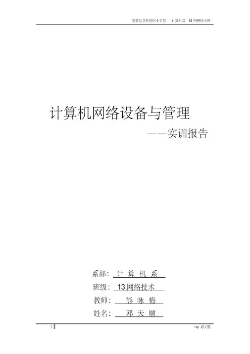 网络工程设计报告