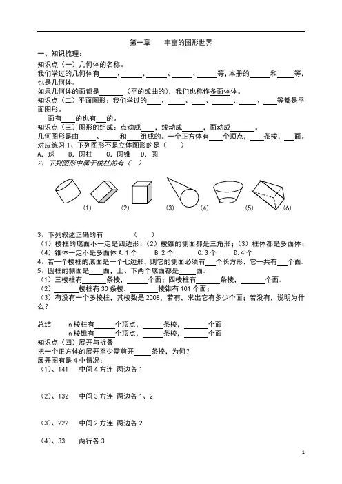 丰富的图形世界复习学案