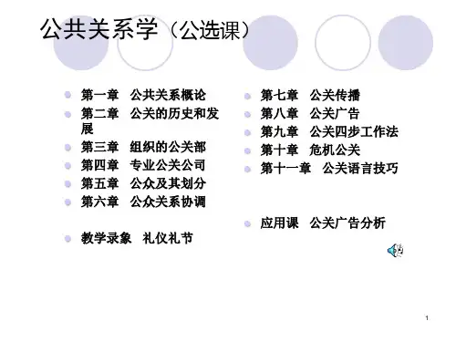 公共关系学课程