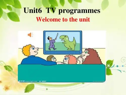 牛津初中英语译林版九上 Unit6 TV programmes Welcome 课件(共13张PPT)