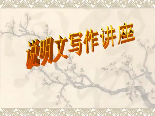 初中说明文写作讲座ppt课件(精美版)