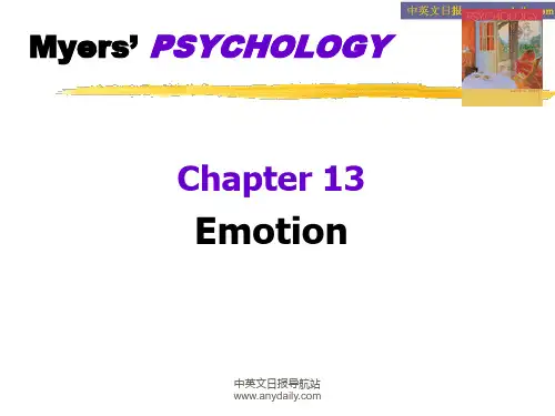 心理学Psycholog英文版PPT(13-情绪)