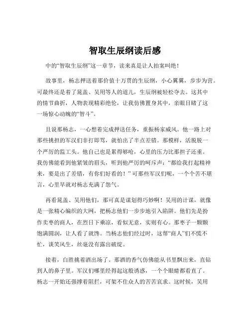 智取生辰纲读后感