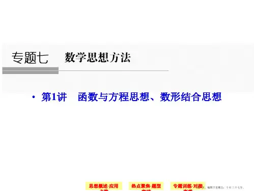 2015年人教A版高三数学二轮复习专题课件 1-7-1