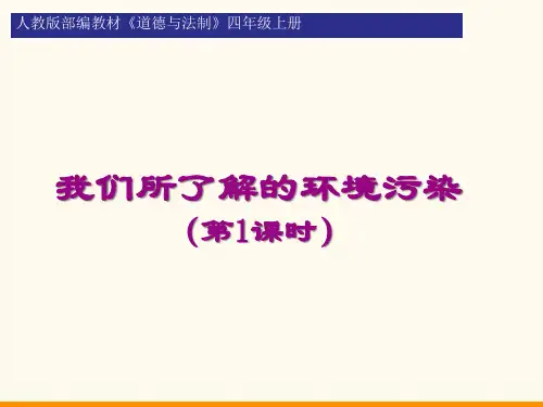 道德与法治《我们所了解的环境污染》ppt课件-优质课1