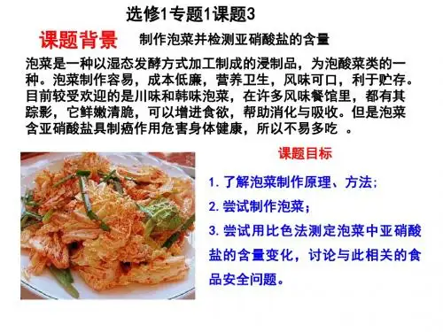 1.3泡菜的制作