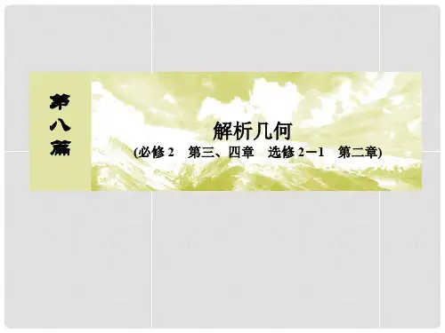 高考数学一轮复习 8.8 曲线与方程课件 理 新人教A版
