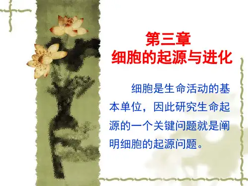 第三章 细胞的起源与演化