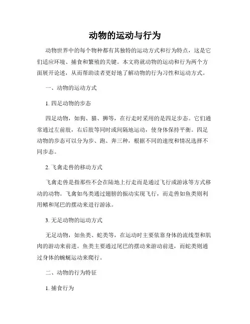 动物的运动与行为