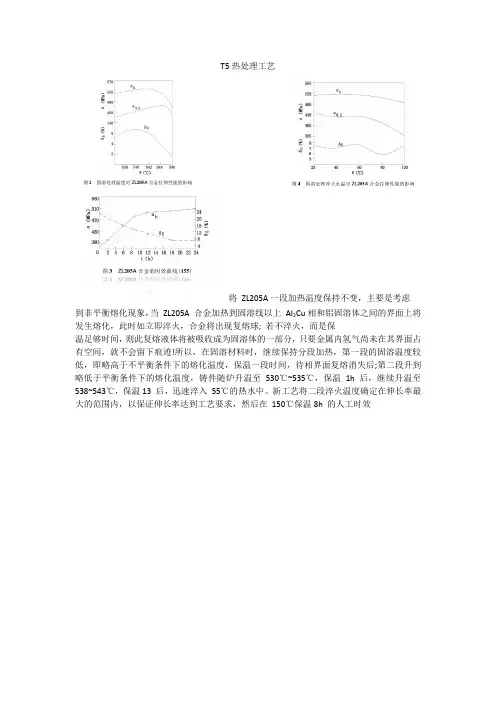 ZL205A T5 T6热处理方案