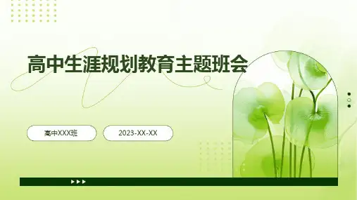 高一上学期生涯规划教育主题班会课件