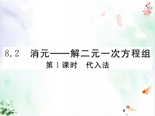 人教版数学《二元一次方程组》PPT精品系列