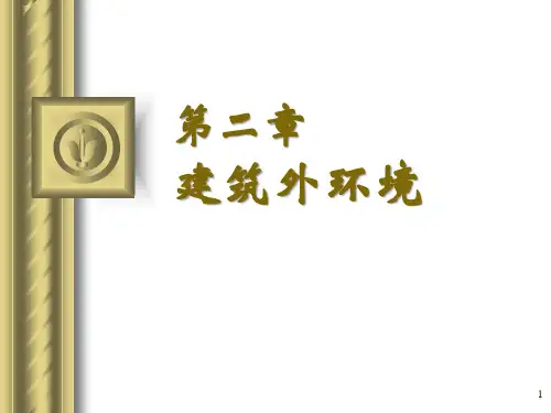建筑环境学-建筑外环境课件
