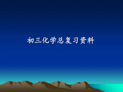 初三化学总复习资料PPT课件