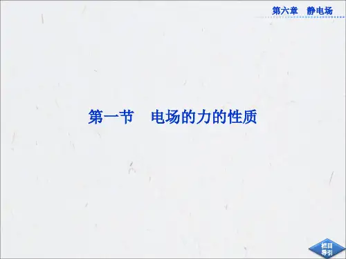 高中物理【电场的力的性质】课件