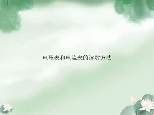 电压表和电流表的读数方法