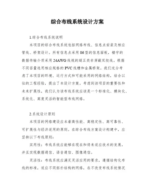 综合布线系统设计方案